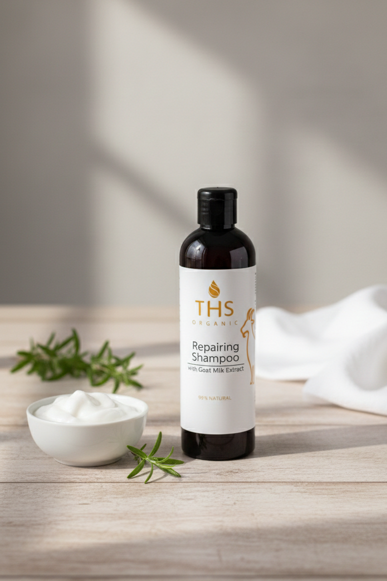 THS Organic -Șampon Reparator 98% natrual (cu extract din Lapte de Capră)